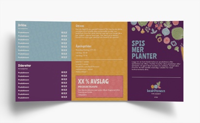 Forhåndsvisning av design for Designgalleri: Økologiske matbutikker Brosjyrer, 3-fløyet A6 (105 x 148 mm)