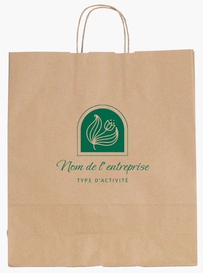 Aperçu du graphisme pour Galerie de modèles : sacs en papier impression monochrome pour chic, L (36 x 12 x 41 cm)