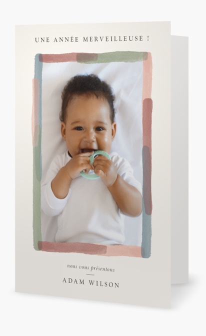 Aperçu du graphisme pour Galerie de modèles : carte de vœux pour nouveau-né, 18.2 x 11.7 cm  Pliées