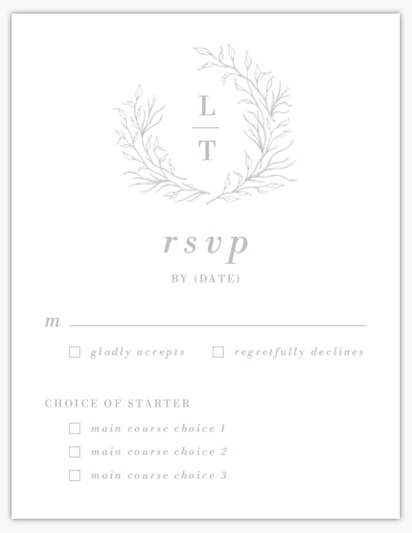 Design Preview for Design Gallery: Minimal RSVP Cards, 13.9 x 10.7 cm