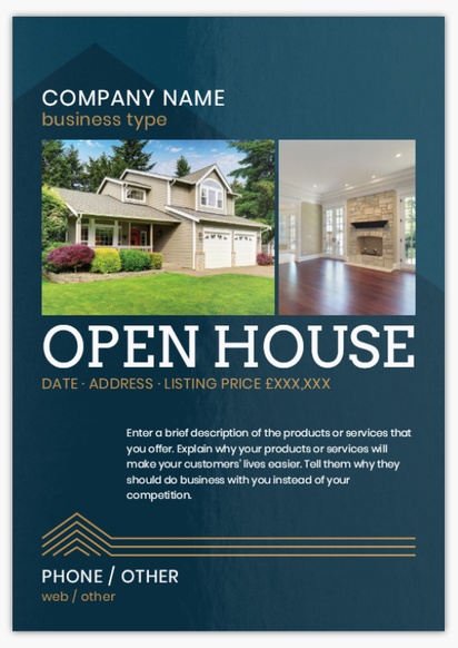 Design Preview for Design Gallery: Open House Flyers & Leaflets,  No Fold/Flyer A5 (148 x 210 mm)