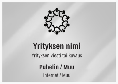 Mallin esikatselu Mallivalikoima: Ohjaus & Neuvonta Rullatarrat, Suorakulmio 10,5 x 7,4 cm Hopeanvärinen paperi