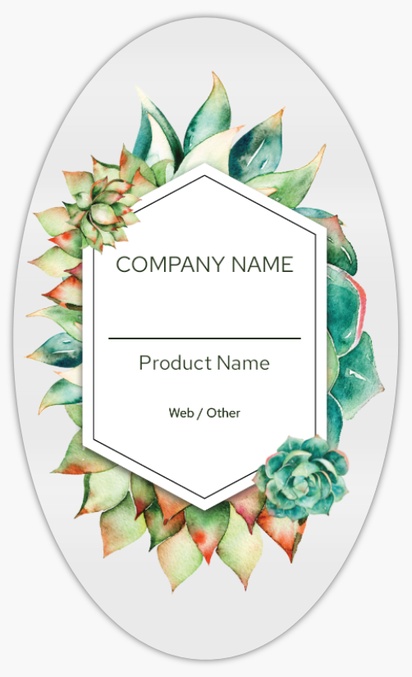 Design Preview for Design Gallery: Nature & Landscapes Reusable Stickers, 3" x 5" Oval Vertical