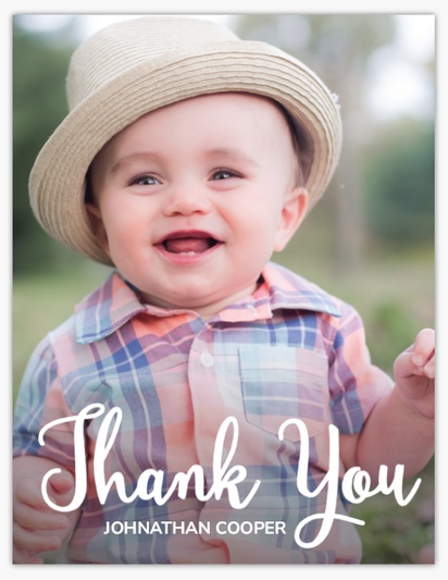 Design Preview for Design Gallery: Baby Thank You Cards, Flat