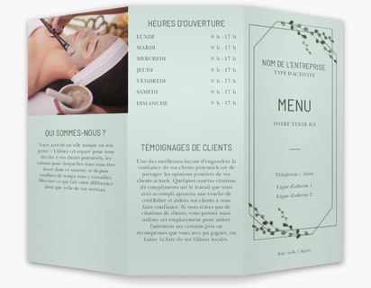 Aperçu du graphisme pour Galerie de modèles : menus pour moderne & simple, Trois volets à plis roulés