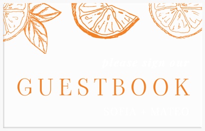 A apricot guest book orange cream design for Spring