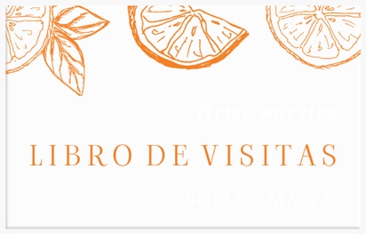 Un albaricoque libro de visitas diseño naranja crema para Primavera