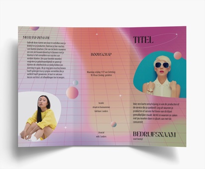 Voorvertoning ontwerp voor Ontwerpgalerij: Marketing en communicatie Folders, Drieluik DL (99 x 210 mm)