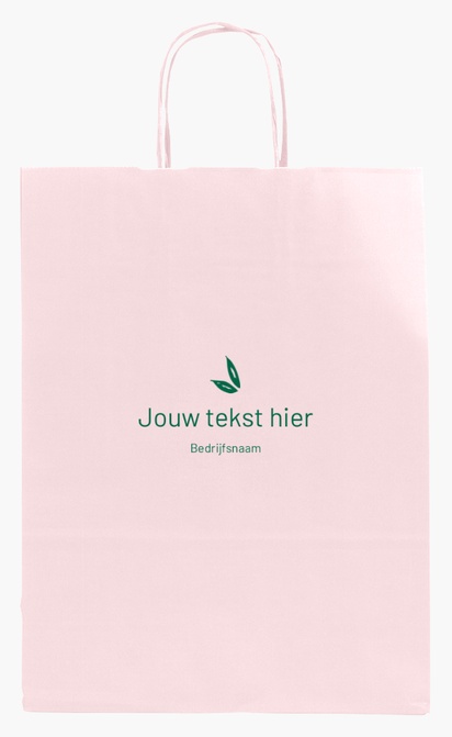 Voorvertoning ontwerp voor Ontwerpgalerij: Bloemen en planten Effen kleur papieren tassen, M (26 x 11 x 34.5 cm)