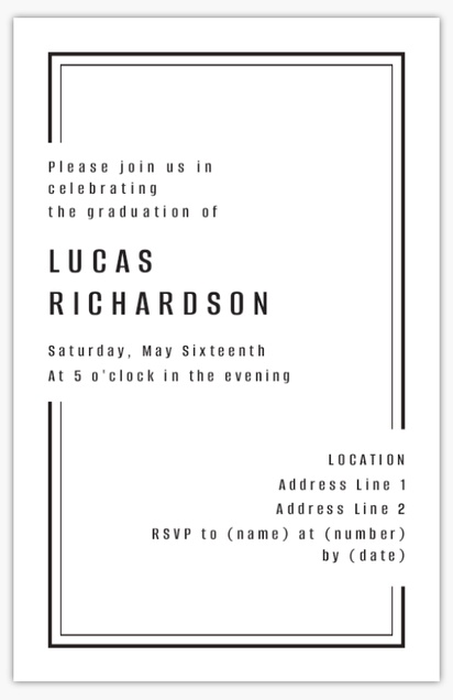 Design Preview for Graduation Invitations & Announcements, 4.6" x 7.2"