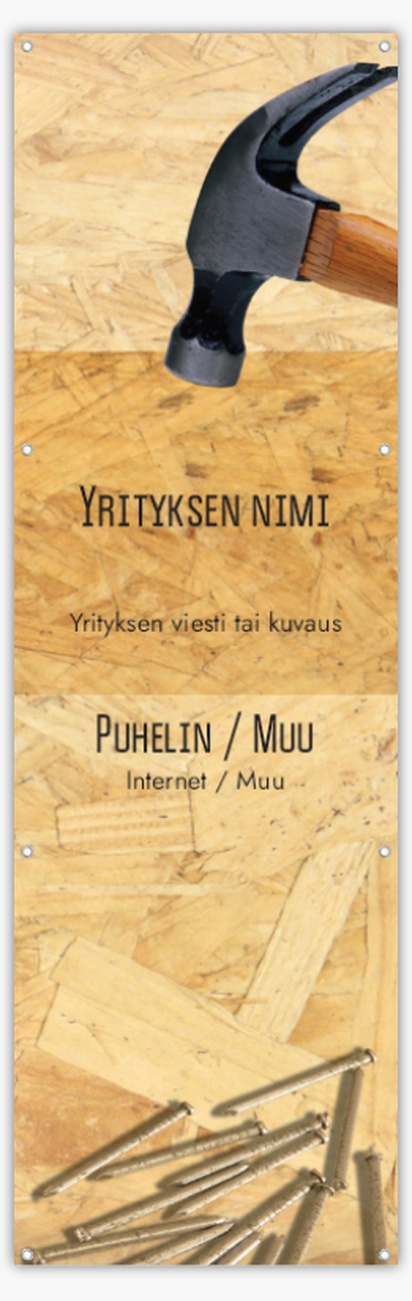 Mallin esikatselu Mallivalikoima: Rakentaminen & Remontit Reikävinyylibanderollit, 76 x 244 cm