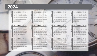 Un calendario diseño blanco gris