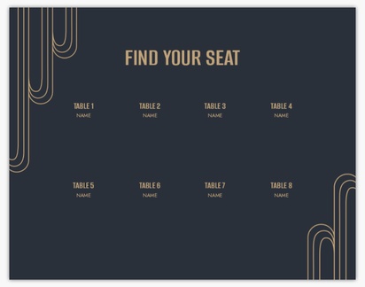 A seating chart wedding black gray design for Winter
