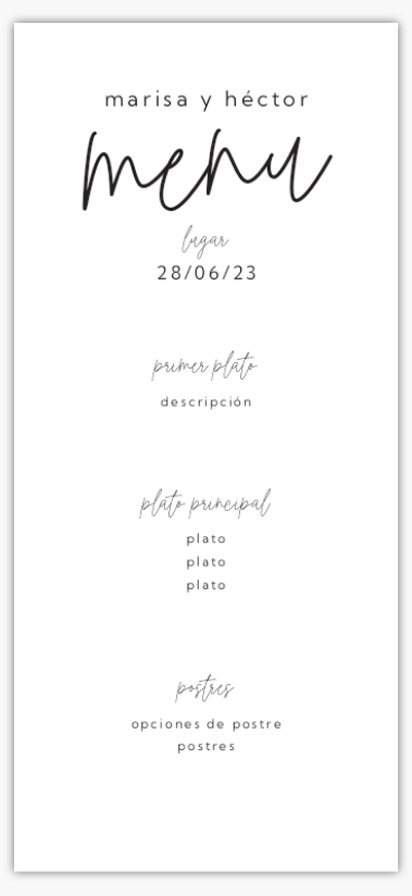 Vista previa del diseño de Galería de diseños de menús de ceremonia para minimalista