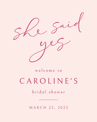 A simple she said yes white pink design for Type