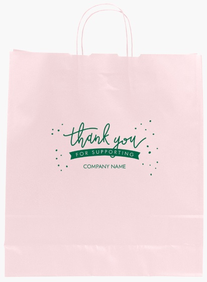Design Preview for Design Gallery: Beauty Consulting & Pampering Single-Colour Paper Bags, L (36 x 12 x 41 cm)