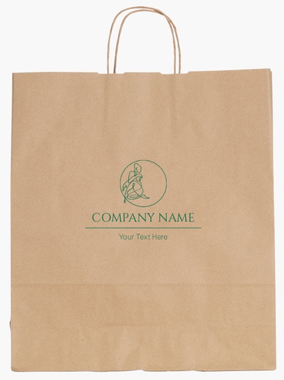 Design Preview for Design Gallery: Elegant Single-Colour Paper Bags, L (36 x 12 x 41 cm)
