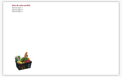 Aperçu du graphisme pour Galerie de modèles : enveloppes personnalisées pour alimentation et restauration, C5 (22.9 x 16.2 cm)
