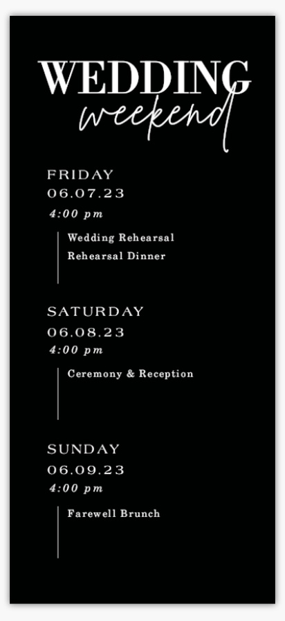A itinerary black and white black gray design for Type