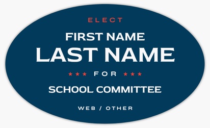 A campaign election blue gray design for Occasion
