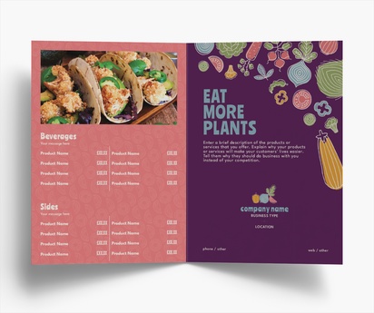 Design Preview for Design Gallery: Restaurants Folded Leaflets, Bi-fold A5 (148 x 210 mm)