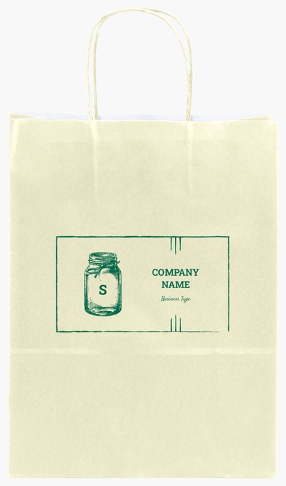 Design Preview for Design Gallery: Vintage Single-Colour Paper Bags, S (22 x 10 x 29 cm)