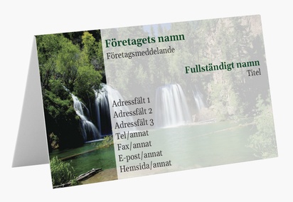 Förhandsgranskning av design för Designgalleri: Natur & landskap Vikta visitkort