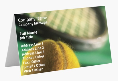 Design Preview for Design Gallery: Sports & Fitness Folded Business Cards
