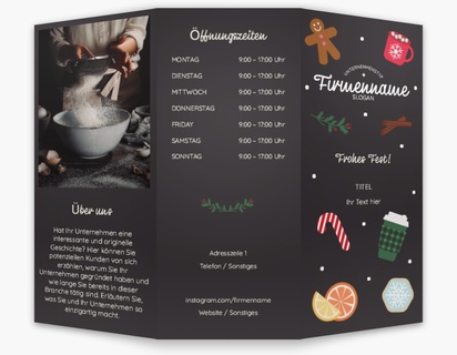 Designvorschau für Designgalerie: Speisekarten Jahreszeiten, Wickelfalz