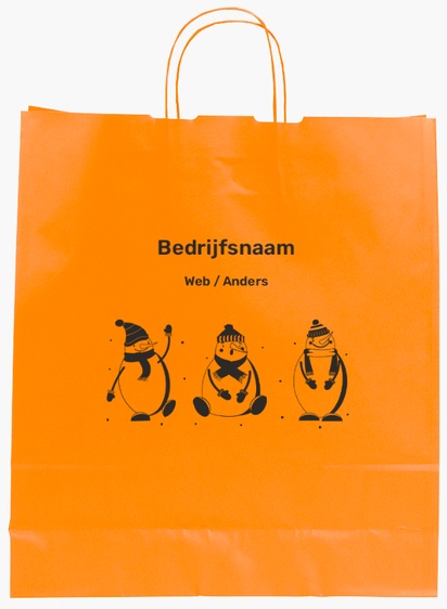 Voorvertoning ontwerp voor Ontwerpgalerij: Winterse taferelen Effen kleur papieren tassen, L (36 x 12 x 41 cm)