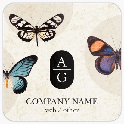Design Preview for Fun & Whimsical Rounded Corner Business Cards Templates, Square (2.5" x 2.5")