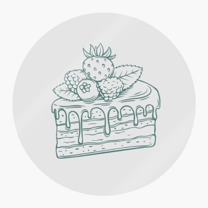 Design Preview for Design Gallery: Food Service Sticker Sheets, 3.8 x 3.8 cm Circle