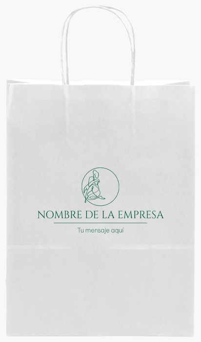 Vista previa del diseño de Galería de diseños de bolsas de papel de color liso para belleza y spa, S (22 x 10 x 29 cm)