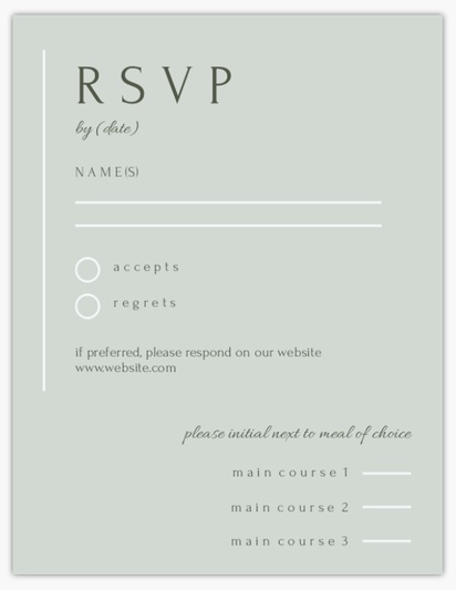 Design Preview for Design Gallery: Minimal RSVP Cards, 13.9 x 10.7 cm