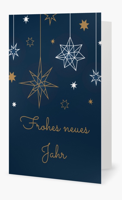 Designvorschau für Designgalerie: Weihnachtskarten Neujahr, 18.2 x 11.7 cm  Klappformat