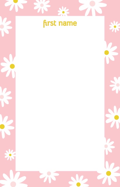 A retro daisies back to school white pink design for Floral