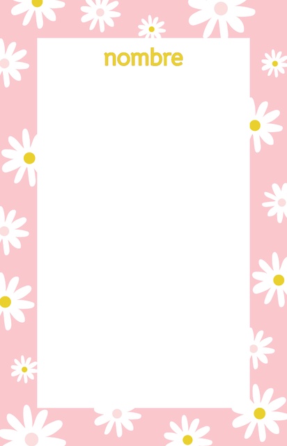 Un margaritas retro regreso a clases diseño blanco rosa para Floral