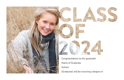 Design Preview for Design Gallery: Graduation Announcements Invitations and Announcements, Flat 11.7 x 18.2 cm
