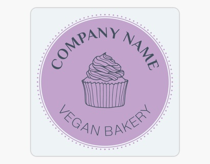 A vegan food cake and confetti white purple design