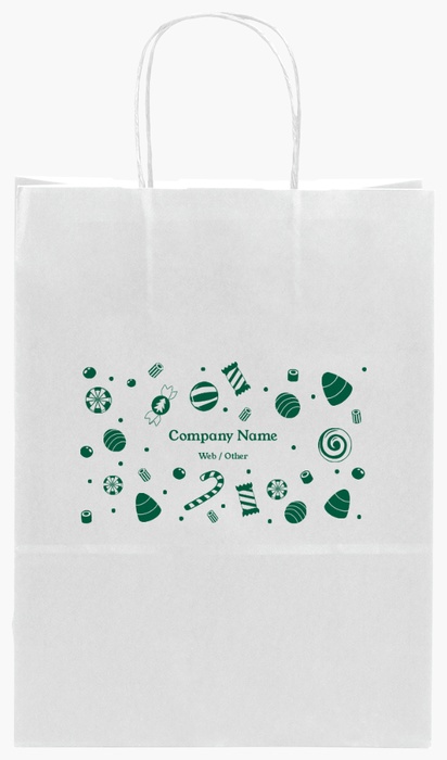 Design Preview for Design Gallery: Sweet Shops Single-Colour Paper Bags, S (22 x 10 x 29 cm)