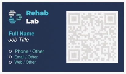 A recovery qr code blue white design