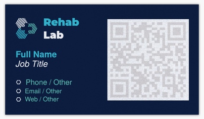 A recovery qr code blue white design for QR Code