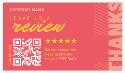 A customer review qr pink design for QR Code