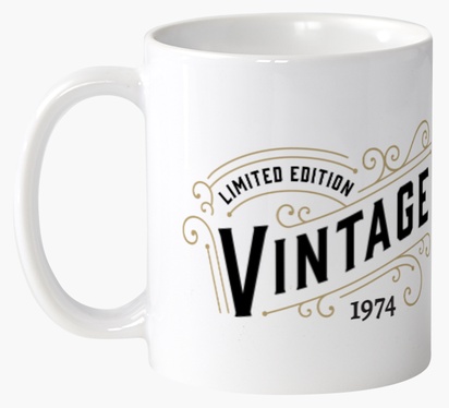 Design Preview for Design Gallery: Birthday Custom Mugs, Wrap-around