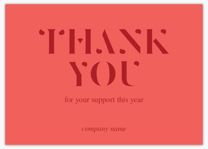 A thank you for a great year colorful red design for Holiday