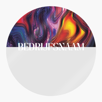 Voorvertoning ontwerp voor Ontwerpgalerij: Opvallend en kleurrijk Bedrukte stickers, 3,8 x 3,8 cm Rond