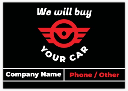Design Preview for Design Gallery: Auto Dealers Plastic Signs, A3 (297 x 420 mm)