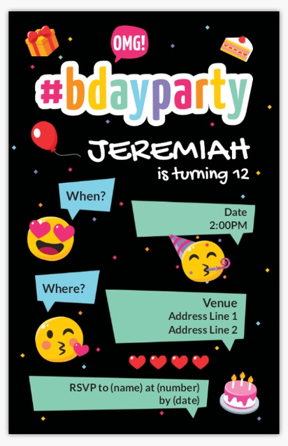 A birthday hashtag black brown design for Classic Party
