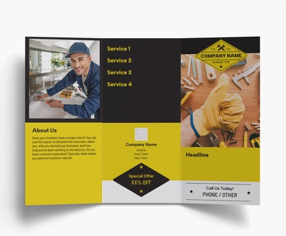 Design Preview for Templates for Construction, Repair & Improvement Flyers and Pamphlets , Tri-fold DL