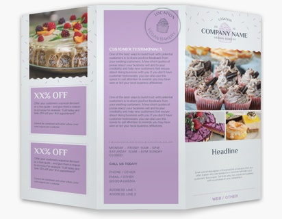 Design Preview for Design Gallery: Bakeries Custom Brochures, 8.5" x 11" Tri-fold
